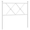 VidaXL Tête de lit métal blanc 90 cm, tête de lit pour lit simple, tête de lit blanche,, tête de lit en métal 376579