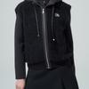 Blu Dot Soft Boucle Zip Hoodie Vest Bk