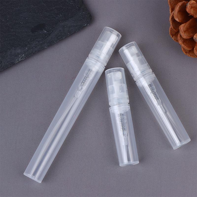 10 Stück 2/3/5 ml Mini Klare Kunststoff Leere Parfümflasche Nachfüllbare Sprühflasche Zerstäuber Behälter Damen Reise Parfümflaschen