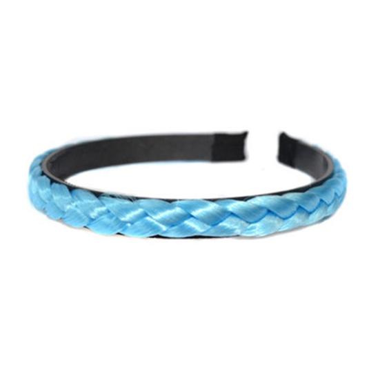 Women Chemical Fiber Hair Hoop Synthetic Wig Braided Headband Headwear Hairband