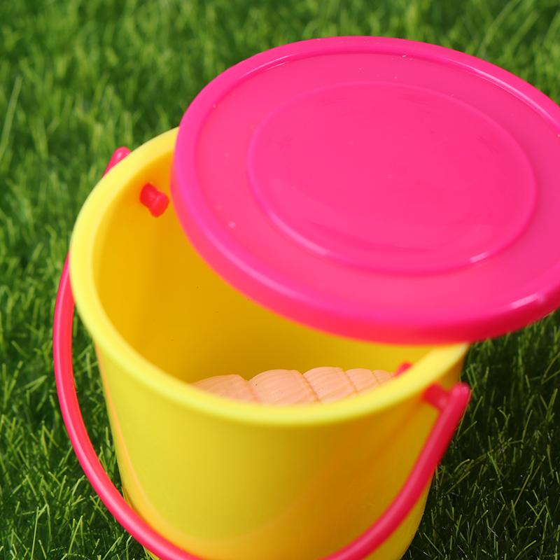 1/12 Dollhouse Mini Buckets With Cover Dollhouse Kitchen Bucket Decoration Dolls House Home Accessories