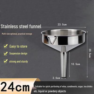 Homeglen Stainless Steel Extended Spout Funnel