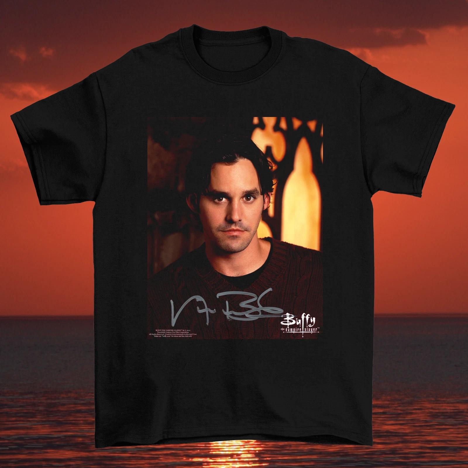 Vampire Hunter Buffy Nicolas Brandon Signature Tshirt Printed Casual Unisexs and Womens Tshirts Daily Street Short Sleeves S