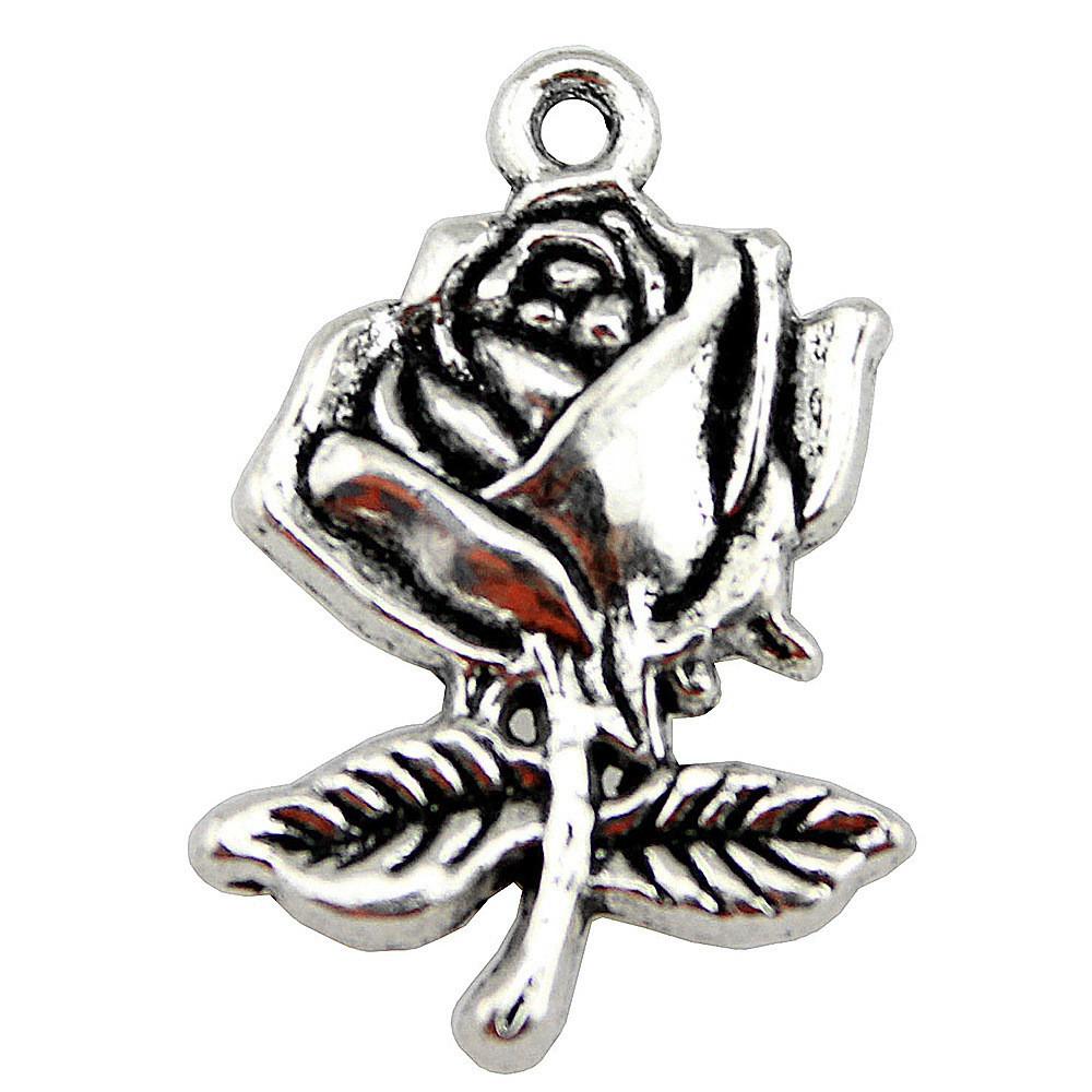 Roses Lotus Flower Charms Sunflowers Pendants For Floral Themed Jewelry Making