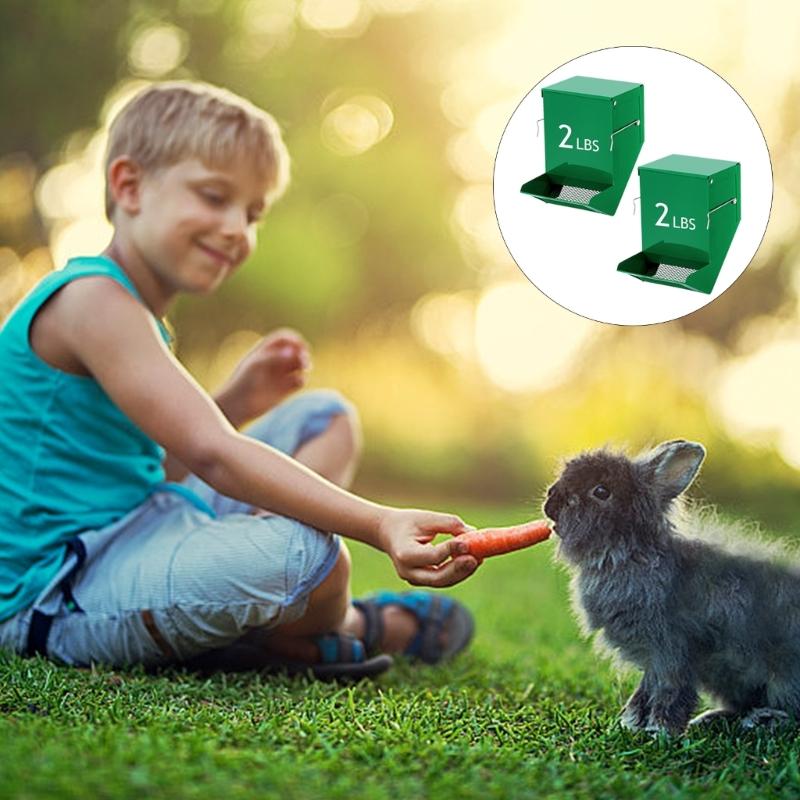 2pack Small Pet Feeders Detachable Metal Feeders For Hamsters Rabbits Pigs China Mainland