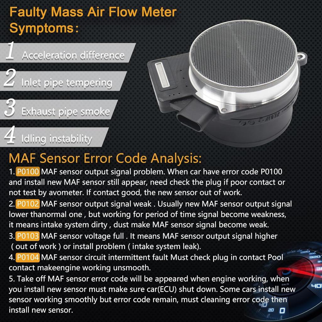 Mass Air Flow Sensor Maf Meter For Buick Rainer V8 5.3L 04-07 & Cadillac Eldorado V8 4.6L 00-02 & GMC Yukon V8 5.3L 00-06 & Chevrolet Silverado