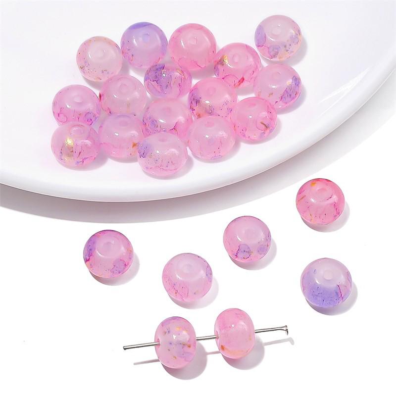 Gold-Flecked Ombre Glass Abacus Beads for DIY Jewelry