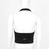 Women's Classic Halter Suit Vest Button Down Adjustable Back Strap Tuxedo Waistcoat Party Prom Clothing