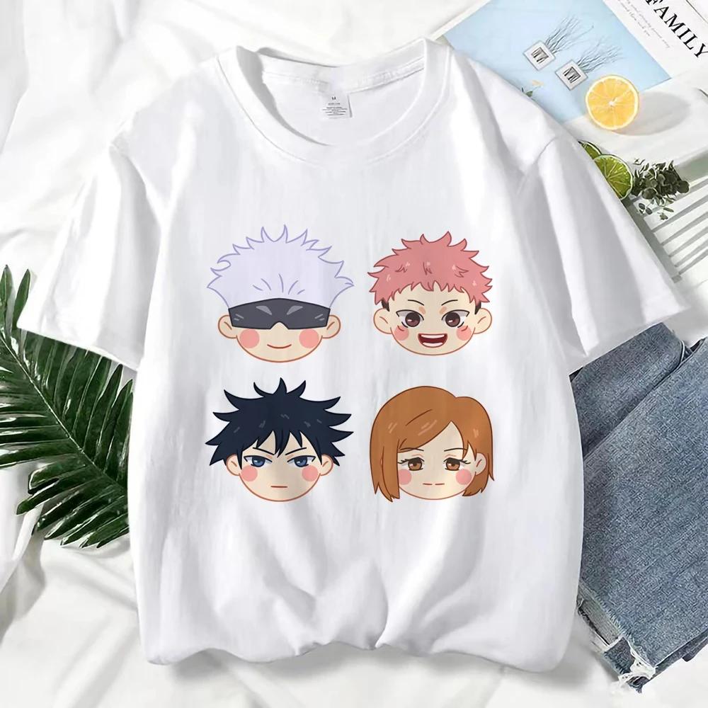 Gojo Satoru Print Graphic T Shirts Unisex Harajuku Fashion Casual Short Sleeve Tee Japanese Anime Jujutsu Kaisen Woman T-Shirt