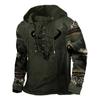 Herren Kapuzenpullover Lockerer Schnitt Mit 3D Digitalem Tierdruck Air Layer Stoff Langarm Freizeit Oberteil Alles