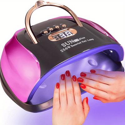 256W Hochleistungs-UV-LED-Nagellampe mit 4 Timer-Einstellungen, Automatiksensor & Smart-Display - Schnelle Aushärtung von Gel-Nagellack, Professionelle Maniküren