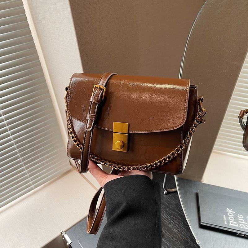 Premium Texture Small Bag Women's New Autumn and Winter Versatile Messenger Bag Retro Fashion Shoulder Small Square Bag