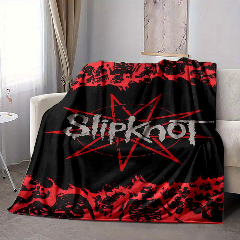 1ks Merch kapely Slipknot Měkká pohodlná deka Digitální potisk, Celoroční víceúčelová pletenina Lůžkoviny, Kancelář, Pohovka Domácí dekorace Deka