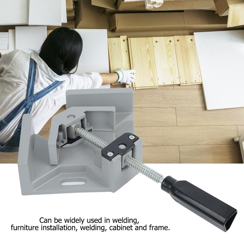 Aluminum Alloy Single Handle 90 Degree Right Angle Clamp Welding Corner Clamp Carpenter Woodworking Tool