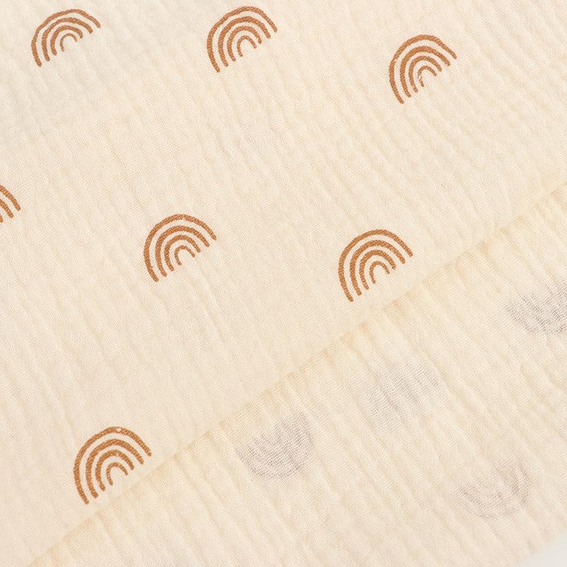 Double-Layer Cartoon Rainbow Cotton Gauze Bib Towel