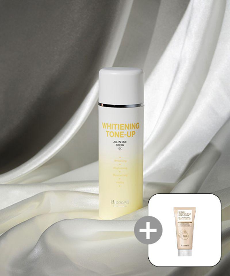 Perfect Men Bright Tone-Up All-in-One Cream (2 pieces) + Ricocell Centella & Mugwort Super Deep Clean Foam Cleanser 120ml (1 piece)