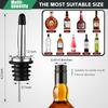 36-100Pcs Bottle Pourers Stainless Steel Liquor Spout Wine Bottle Stopper with Rubber Dust Caps For Olive Oil Bar Accessories