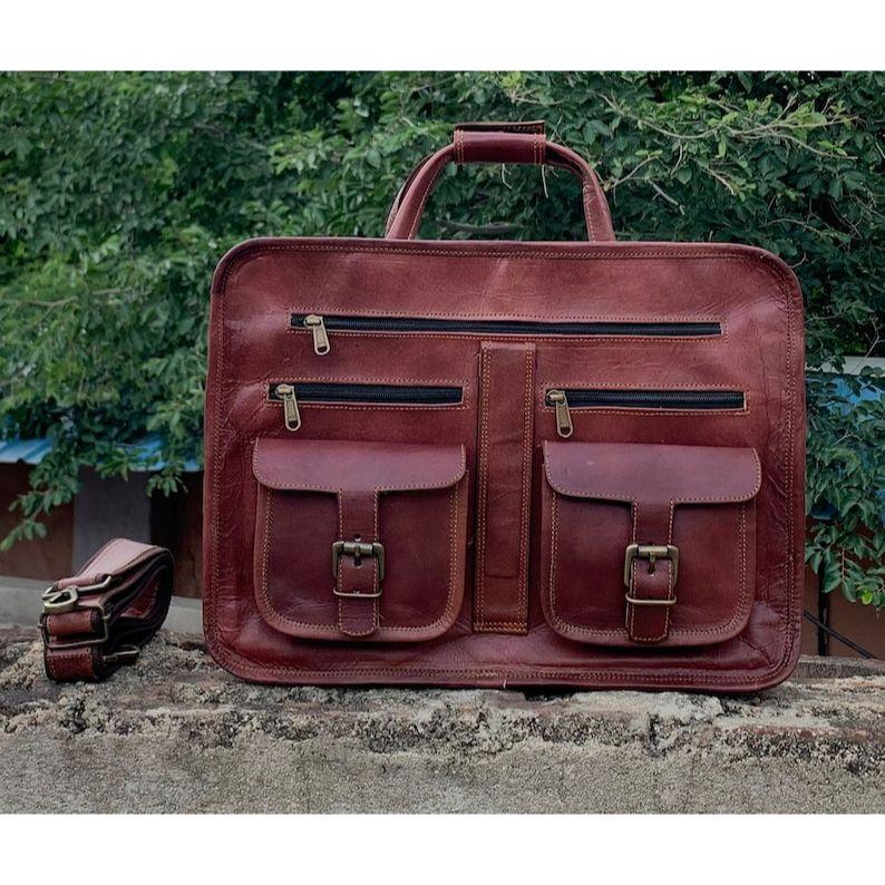 Сумка-мессенджер для ноутбука ручной работы для мужчин и женщин Портфель Сумка — фото 3