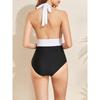 Deep V Neck High Waist Tummy Control Swimwear