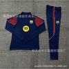 26/27 Barcelona Half-Zip Training Suit Men Women Sports Fitness Running Soccer Tracksuit