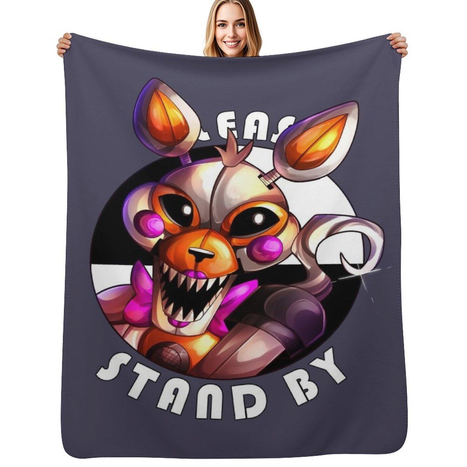 Lolbit 2 ~ Throw Blanket Breathable Lightweight Blanket for Adults Kids Size: 75*100cm, Weight: 230 GSM