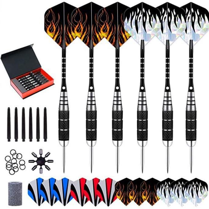 Premium 6-Piece Aluminum Alloy Darts Set - 22g & 23g, Drop-Resistant, Needle-Type, In Stock