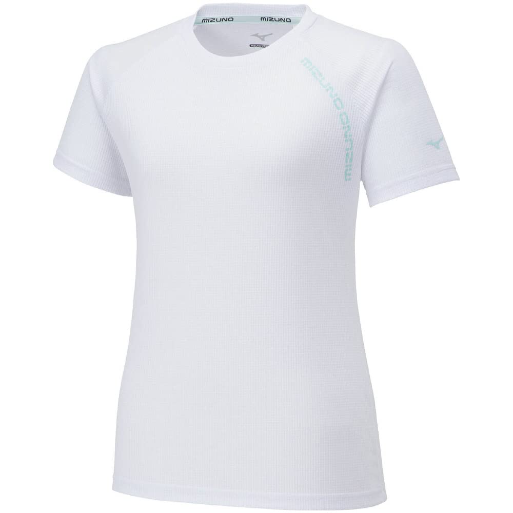 Mizuno Dry Aeroflow Training Short Highly Size 32MAA311 Women's T-Shirt, Sleeve, Breathable, Sweat-Wicking, Quick-Drying, White,