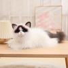 Fluffy Simulated Cat Plush Toys Stuffed Doll Plush Kitty Figures Toy  Car Decor