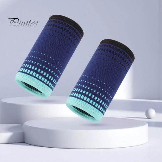 1 Pair Sports Wristband Stretchy Breathable Sweat Absorbing Sprain Pain Relief Wrist Compression Sleeve Men Women Badminton Tennis Knitted Wrist