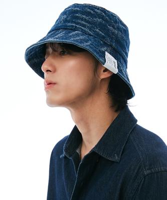 Seullipiseullib Scratch Blue Denim Bucket Hat