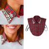 Elegant Plaids Detachable Collar Rhinestones Embellished Polyester For Formal Wear