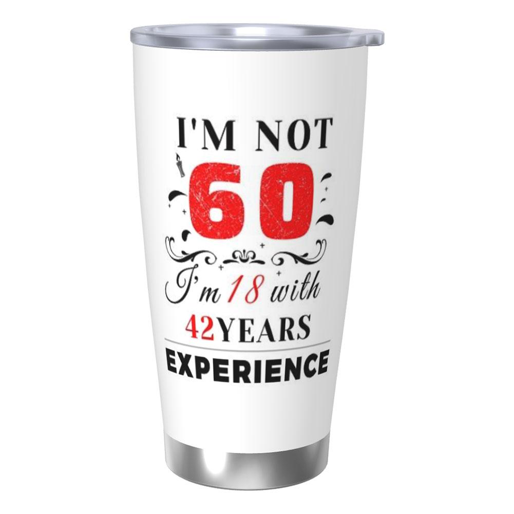 20 Oz Stainless Steel Tumbler Insulated Thermos Double-sided Print Travel Coffee Mug with Lid for Home Office Or Car