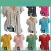 Stylish Women V Neck Floral Tee T-shirts With Plus Size Options For Summer Comfort
