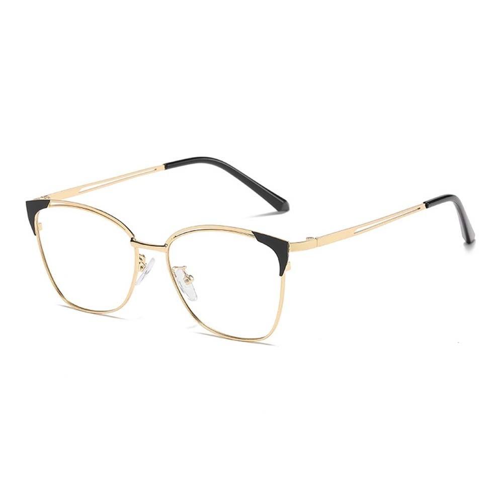 Zinc Zinc Alloy Anti Blue-lay Eyewear Lightweight Women Plain Glasses Trendy Cat Eye Glasses  Business