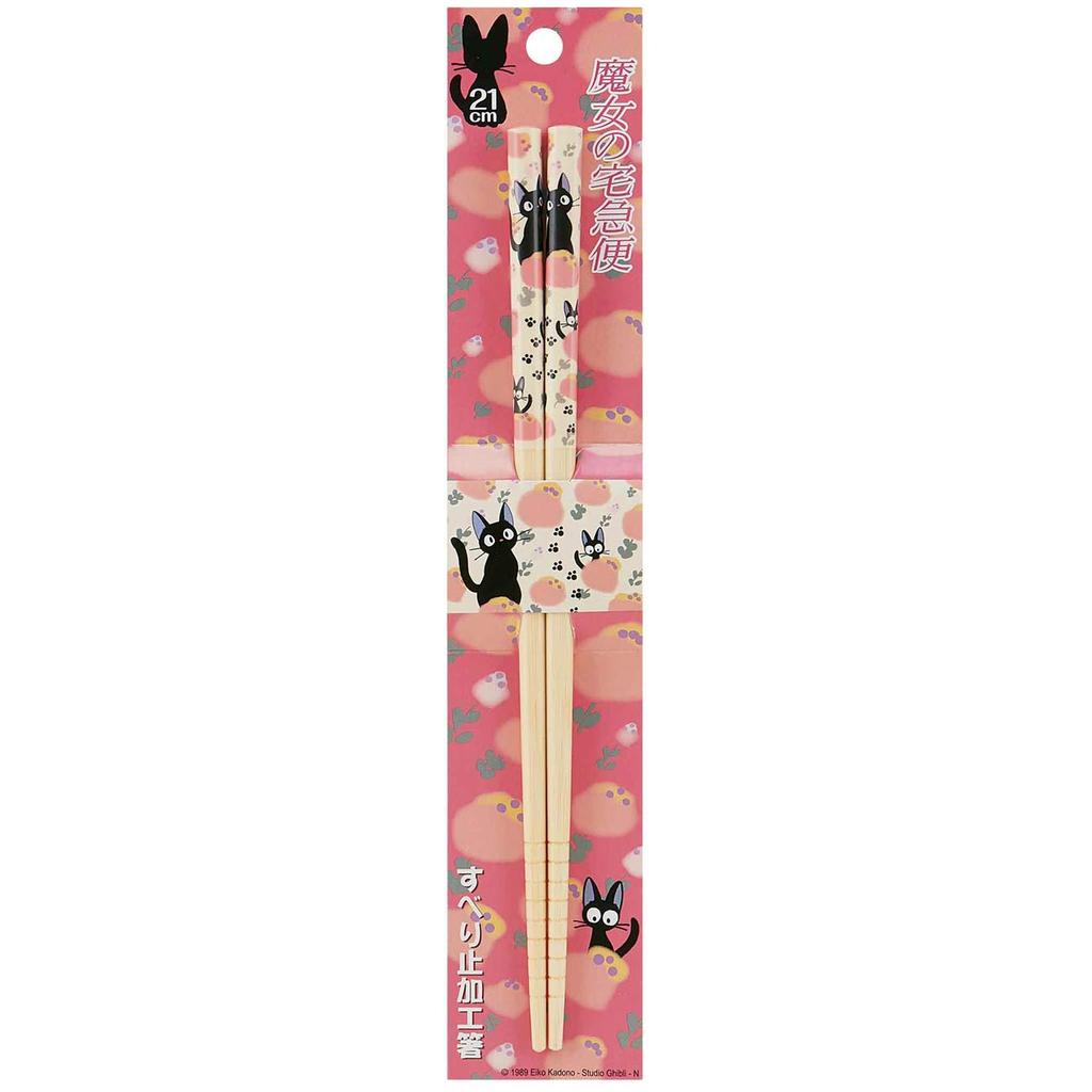 Skater Bamboo Chopsticks 21cm - Spirited Away Jiji Cat Rose Design Studio Ghibli ANT4