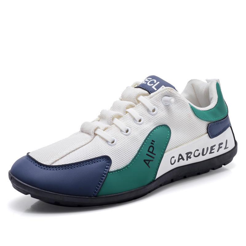 Spring and summer thin breathable deodorant mesh lightweight soft sole non-slip wear-resistant sneakers one pedal men's men's