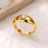Zircon Geometric Stars Rings For Women Gold Color Adjustable Rings Eight-pointed Star Luxury Wedding Christmas Jewelry Gift