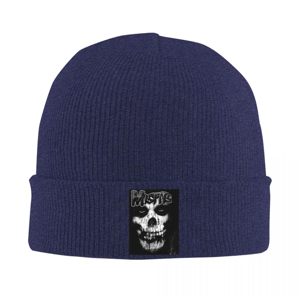 Misfits Czaszka Ciepła Dzianinowa Czapka Modna Czapka Z Daszkiem Jesień Zima Na Zewnątrz Czapki Beanie dla Unisex Kobietx Dorosłych