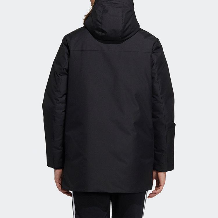 Adidas Neo Down Parka With Multiple Pockets And Hood Men Outerwear Black HF0505