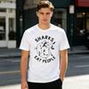 T-shirt Grafica Squali Mangiano Persone Cool Stampa Squalo Cartone Animato Maglietta Unisex Unisex Morbido Cotone Girocollo Manica Corta Streetwear alla Moda