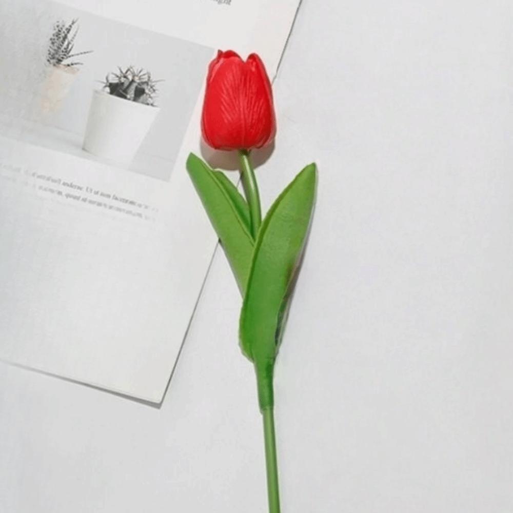 

5Pcs/1Pc Luxury Latex Tulips Artificial Flowers Realistic Real Touch Hand Bouquet 41CM Simulated Bouquet For Wedding Home Decor