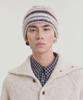 NOISE Hairy Stripe Beanie - Brown
