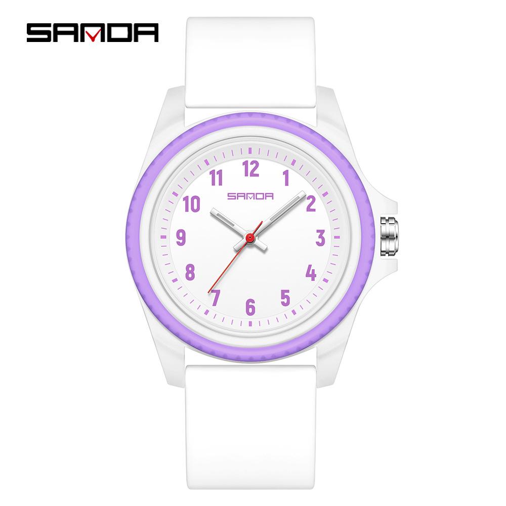 Sanda Unisex Waterproof Quartz Watch for Students - Simple, Versatile Design for School and Exams