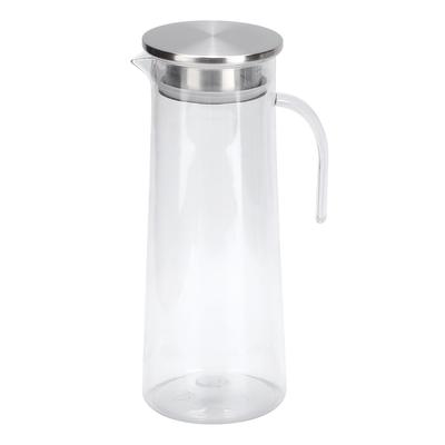1.2L Acrylic Transparent Juice Bottle Cold Water Pitcher Jug for Bar Home UseStainless Steel Lid