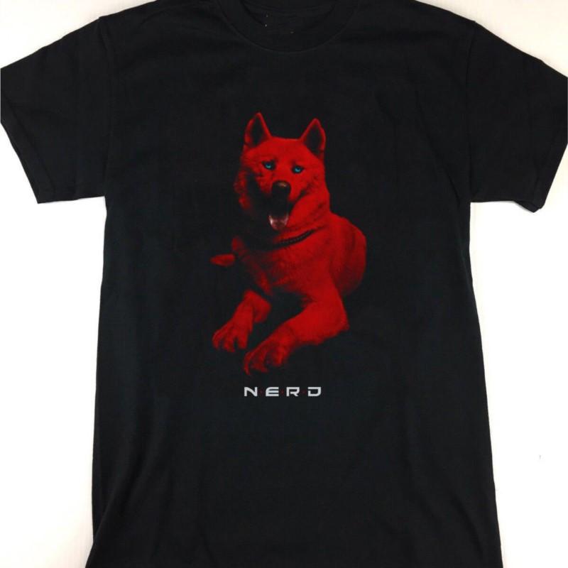 

Vtg T-Shirt N.E.R.D Red Dog Tee Camo Multi Candy Shark men summer cotton t-shirt male brand tee-shirt euro size S-5XL 4XL