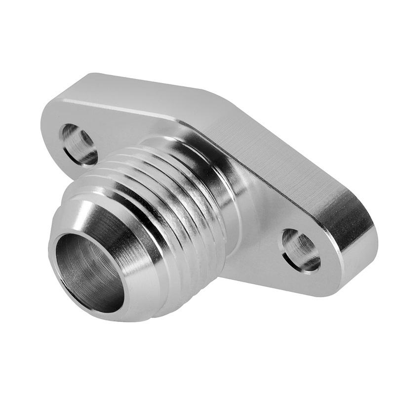 Turbo Oil Drain Flange AN10 Bolt Distance 38mm Fits MHI TD02~TD06 / IHI RHF4 RHB4 RHB5 KKK K03 K04 Bolts Silver