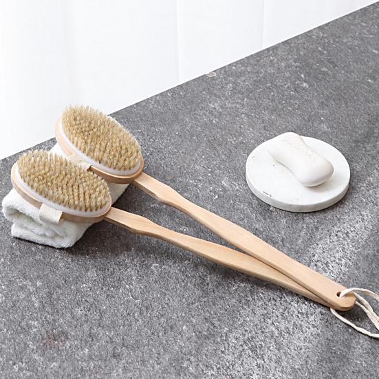 Bath Brush Long Handle Rich Bubbles Soft Bristles Fast Drying Detachable Handle Body Brush Bathing Tool