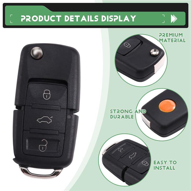 Wireless Program Support XKB520EN Second Generation Replacement For XKB501EN Wire Remote Key For VW B5 Flip 3 Buttons SA2205