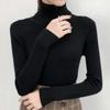 Pulover cu guler la modă Pulover subțire și solid Pulovere tricotate Toamnă Iarnă Haine pentru femei Casual cu mânecă lungă Pulovere calde 28663