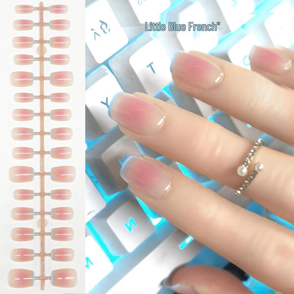 Blush Gradient Nail Tips - Semi-finished, Wearable, Long & Short Styles for Nail Salon Art